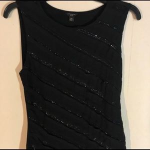 ✨Ann Taylor black sleeveless sequin top✨